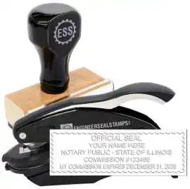 IL Hybrid Seal and Notary Rectangular Wood Stamp K, Richmond