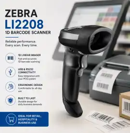 Zebra LI2208 Barcode Scanner 1D Linear Imager USB , £ 176