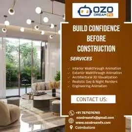 Premium 3D Interior Animation Services for Builder, Coimbatore