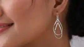 Pure Silver Earrings for Women Mothers Day Gifts, ₹ 0