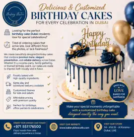 Delicious & Customized Birthday Cakes for Every Ce, Al Karama