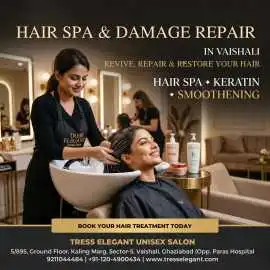  Premium Hair Spa Services at Tress Elegant Unisex, Ghaziabad