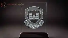 Stunning Custom Glass Engraving for Corporate Gift, Buffalo