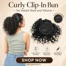 Curly Clip-In Bun for Instant Style and Volume, ₹ 3,349