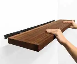 Long Floating Shelves in Mahogany for Modern Walls, ps 0