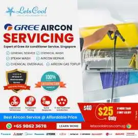 Gree Aircon Servicing, $ 25