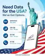Travel Smart with a USA eSIM – Unlimited Data Plan, Great Longstone
