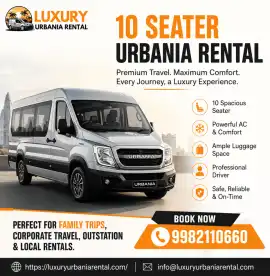 Hire 10 Seater Urbania Rental for Luxury Travel, Jaipur