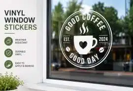 Vinyl Window Stickers for Eye-Catching Business, $ 0