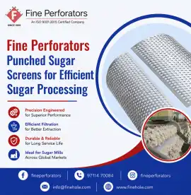 Fine Perforators Punched Sugar Screens for Efficie, New Delhi