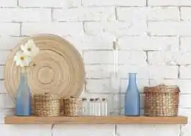 Long Wall Shelves Design Oak for Stylish Storage, ps 0