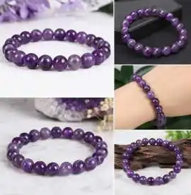 Buy Natural Amethyst Bracelet Online - Braj Bhoomi, ¥ 349