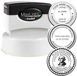 MaxLight Pre-Inked Professional Engineer Stamp of , $ 0