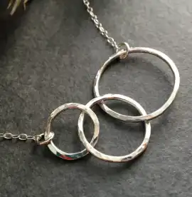 Silver Circle Necklace by Minerals Rock Studio, $ 0