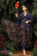 BLUE CHIFFON KANAN ANARKALI SET, ¥ 10,112