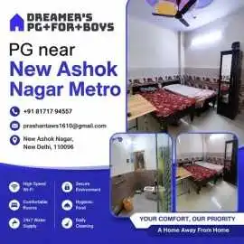 Best Boys PG near New Ashok Nagar Metro, New Delhi