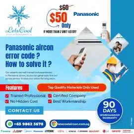 Panasonic Aircon Error code, $ 50