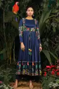 BLUE MODAL SATIN KAINAAT ANARKALI SET, ₹ 16,850
