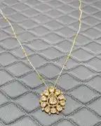 925 Silver Raag Polki Pendant, ₹ 11,950
