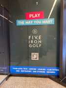 Custom Acrylic Sign Letters for FIVE IRON GOLF, New York