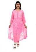 Hand Embroidered Lucknowi Chikan Georgette Baby , ps 12