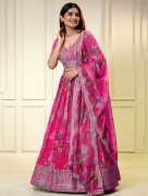 Stylish Pink Lehenga for Bridal and Festive Wear, $ 55