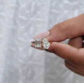Elegant Lab Grown Toi et Moi Rings from Dvik Jewel, $ 11,000