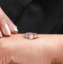 Buy Five Stone Lab Grown Diamond Rings in New York, $ 11,000