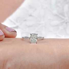 Buy Solitaire Accent Lab Grown Diamond Rings in NY, $ 11,000