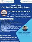 CSPO Certification | 14-15 June 2025 | Live Online | Learnovative