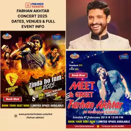 Farhan Akhtar Live Show Schedule and Updates, $ 0