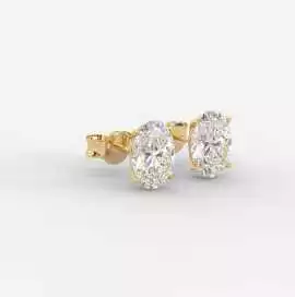 Buy Elise Oval Diamond Stud Earrings for Women | A, ps 882