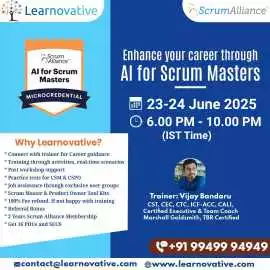 AI for Scrum Masters | 23-24 June 2025 | Live Virtual Classroom (Weekday Batch)| Learnovative