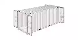20ft high cube double door containers, São Paulo
