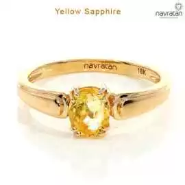 Yellow Sapphire Ring for Women – Astrological , ps 0