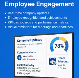 Smarter Employee Engagement with Digital Signage, Mississauga