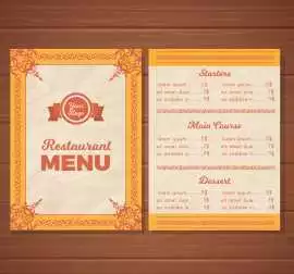 Menu Card Printing Services in Mumbai, Mumbai