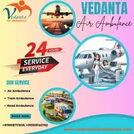 Vedanta Air Ambulance Service in Allahabad, Raipur