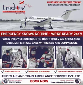 Affordable Air Ambulance in Delhi with ICU Setup, Delhi