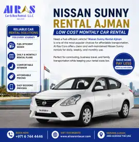 Nissan Sunny Rental Ajman | Low Cost Monthly Car R, Al Rumailah