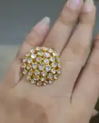 925 Silver Preet Polki Ring, ₹ 15,250