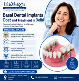 Basal Dental Implants Cost and Treatment in Delhi, Delhi