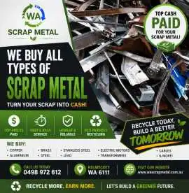 Recycle Metals Perth Top Cash Paid for Scrap Metal, Kelmscott