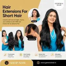  Buy Real Human Hair Extensions for Short Hair , Noida