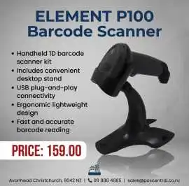 Element P100 Barcode Scanner Kit with Stand for Fa, $ 159