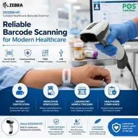 Zebra DS2208-HC Healthcare Barcode Scanner for Fas, £ 149
