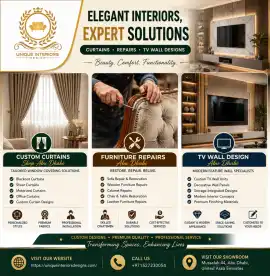 TV Wall Design Abu Dhabi – Modern Feature Wall Spe, د.إ 5,000