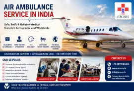 EMSOS Air Ambulance Service in India, Delhi