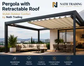Pergola with Retractable Roof – Stylish Outdoor Co, Delhi
