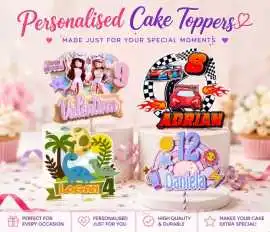Personalised Cake Toppers UK Handmade Birthday., Newcastle upon Tyne